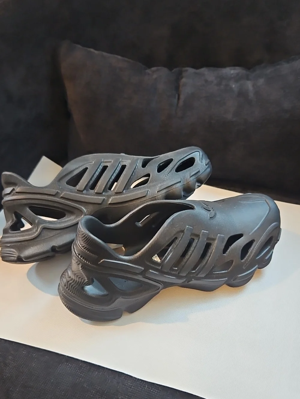 NEW-- ADIDAS Black Molded Slip-On Vent Cutout Shoes